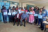 Group photo od trainees after a successful completion of Monitoring and Evaluation Training held at Nyeri Learning Centre